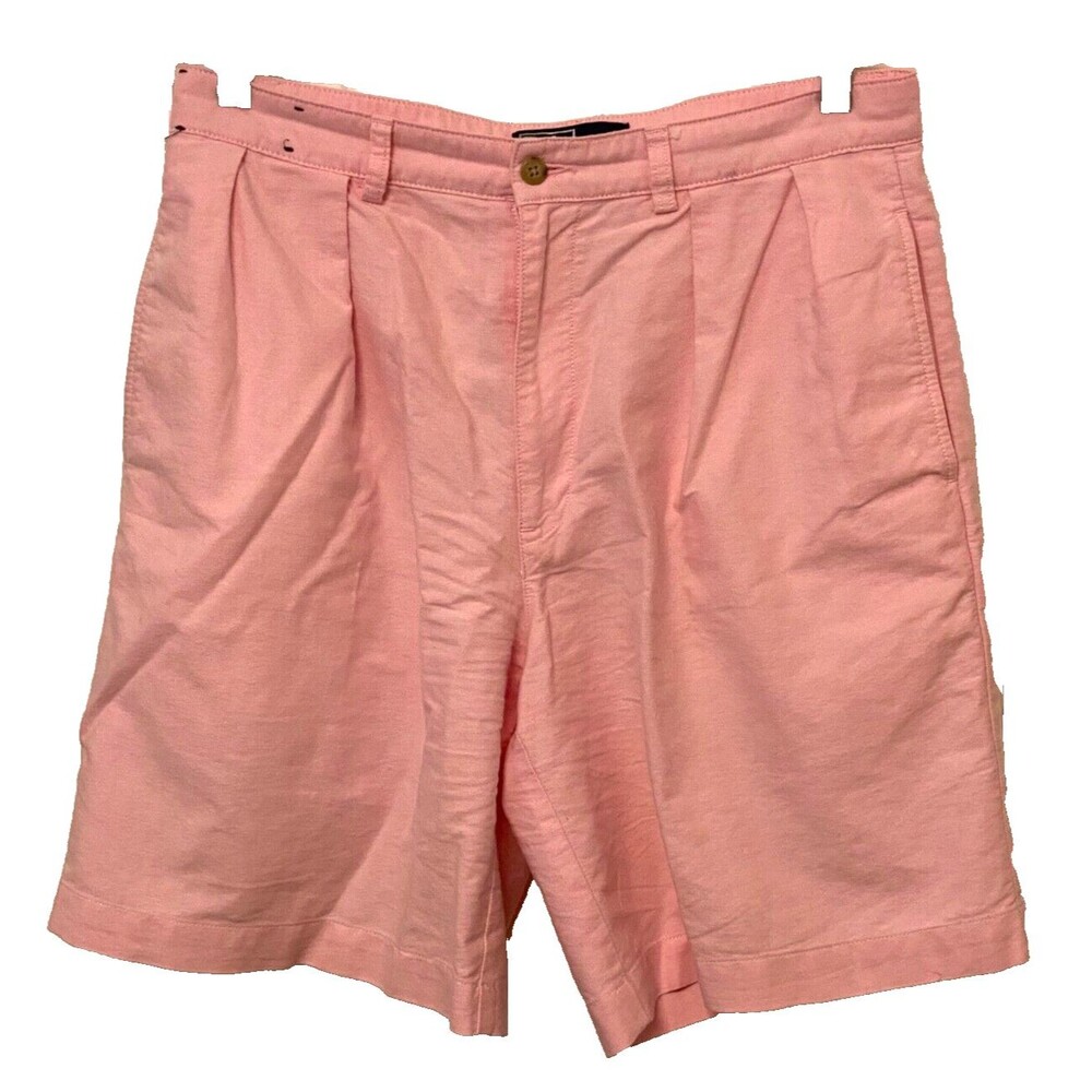 Polo Ralph Lauren Men's Sz 33 Pink Cotton Tyler Shorts Chino Pleated Golf Casual